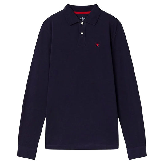 Hackett Slim Fit Logo long sleeve polo