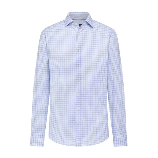 Hackett Two Colour Cotton London Ggham long sleeve shirt