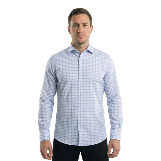 Hackett Two Colour Cotton London Ggham long sleeve shirt