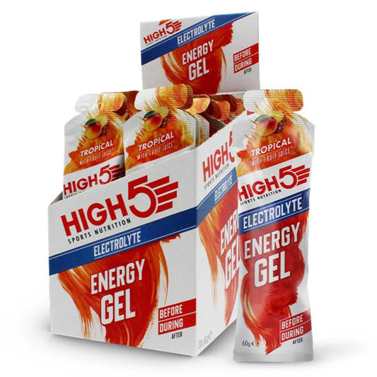 High5 Electrolyte energy gels box tropical 60g 20 units