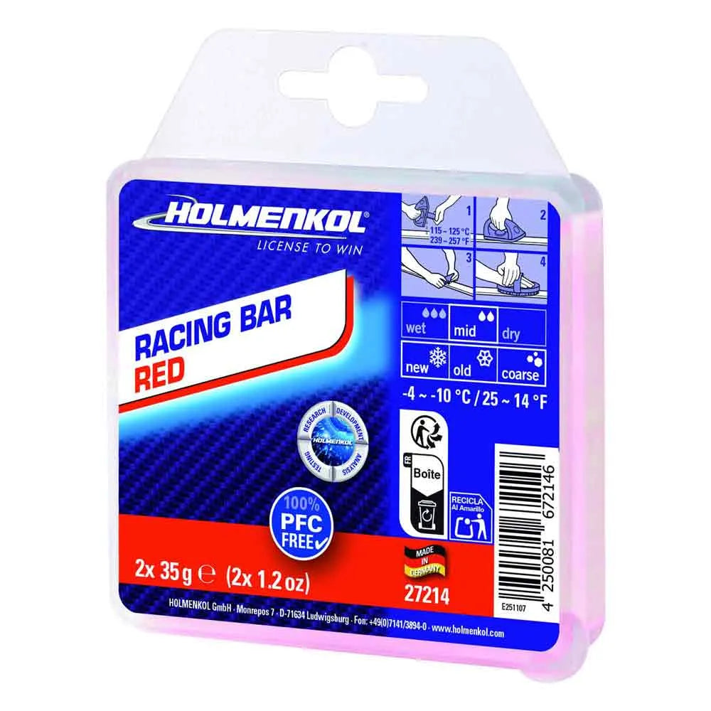 Holmenkol Racing red -4°C/-10°C 2x35gr wax
