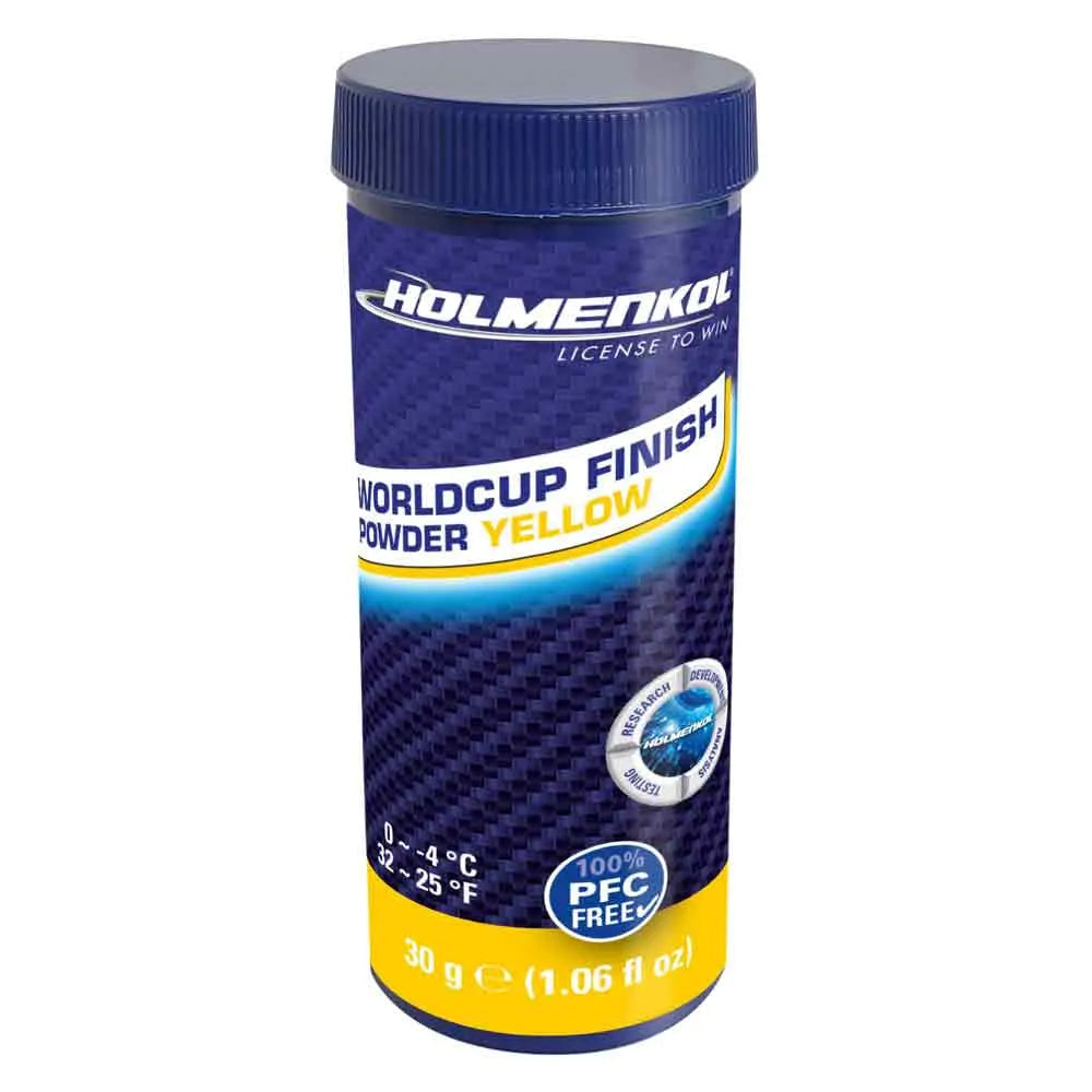 Holmenkol Worldcup finish yellow 0°C/-4°C 30gr Powder Wax
