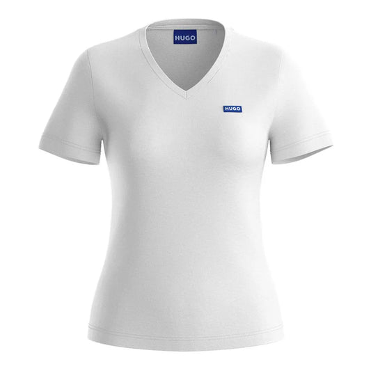 HUGO Classic 10258021 BLUE short sleeve v neck T-shirt