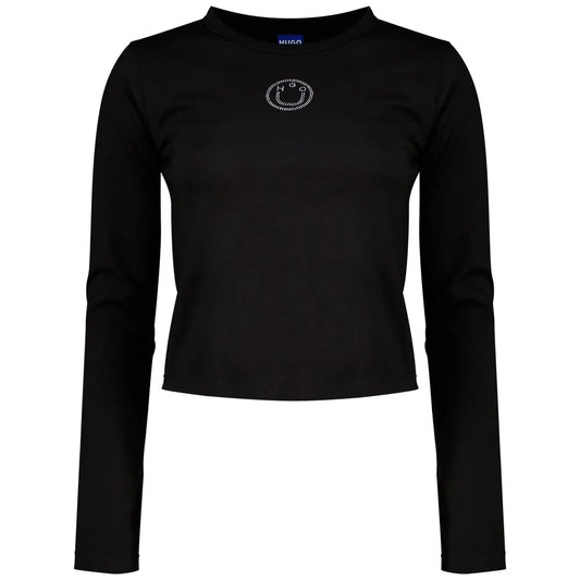 HUGO Daliriee 10272901 BLUE long sleeve T-shirt