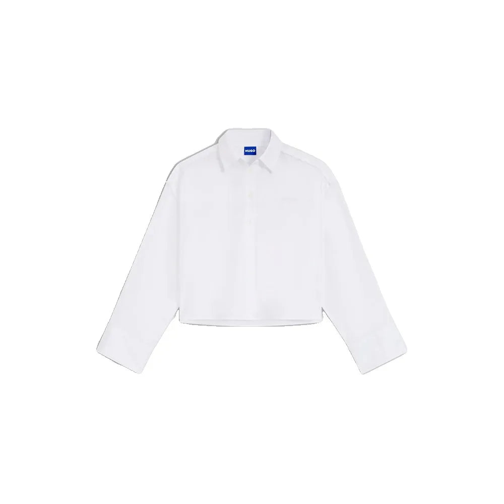 HUGO Ekla 10279872 BLUE long sleeve blouse