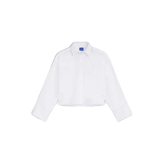HUGO Ekla 10279872 BLUE long sleeve blouse