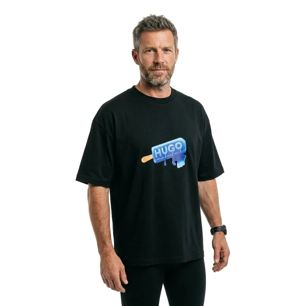 HUGO Noglasy BLUE short sleeve T-shirt