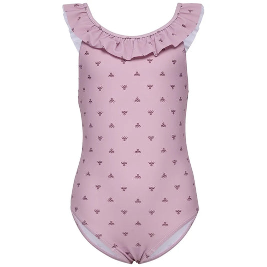 Hummel Bee Aop Frill swimsuit