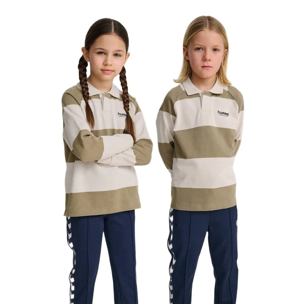 Hummel Loose Striped long sleeve polo