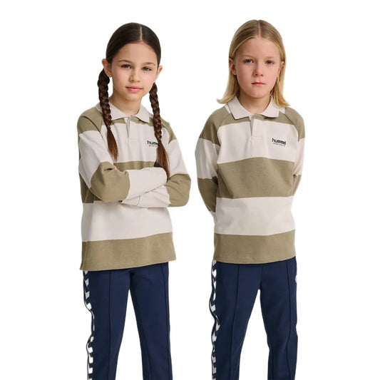 Hummel Loose Striped long sleeve polo