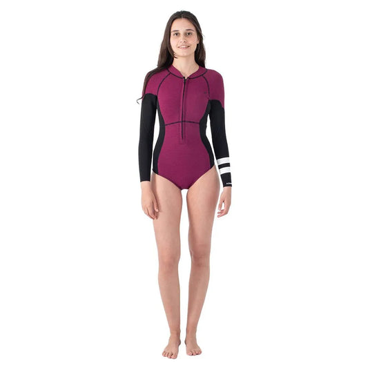 Hurley Advant Texture 2/2 mm woman long sleeve front zip shorty