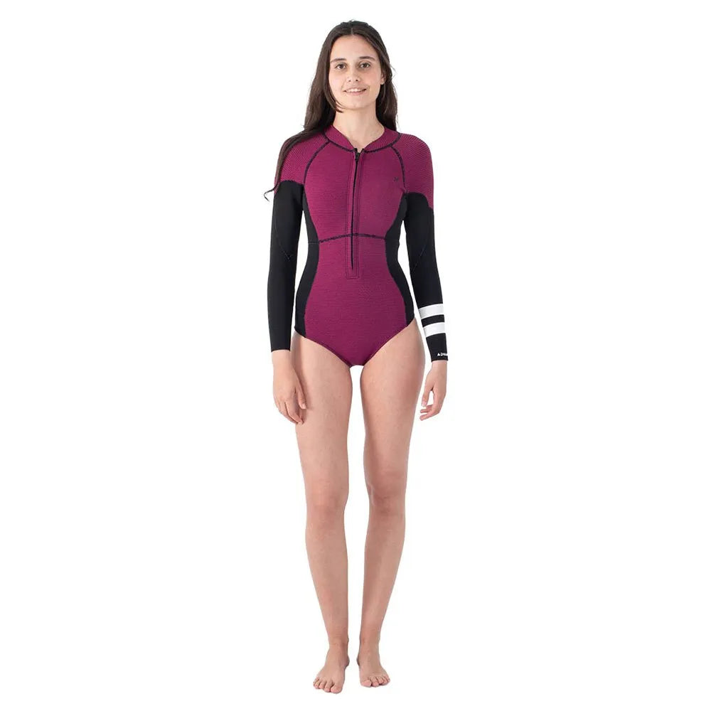 Hurley Advant Texture 2/2 mm woman long sleeve front zip shorty