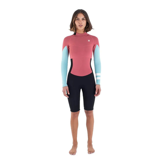 Hurley Air 2 mm woman long sleeve back zip shorty