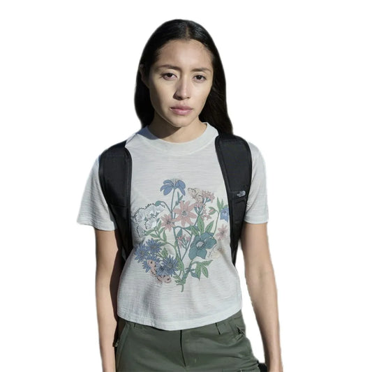 Icebreaker Merino 150 Tech Lite Crop NZ Flora short sleeve T-shirt
