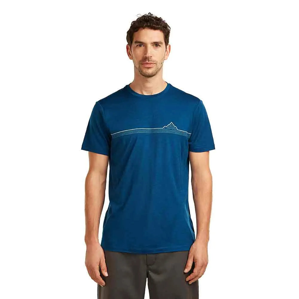 Icebreaker Merino 150 Tech Lite Range Stripes short sleeve T-shirt