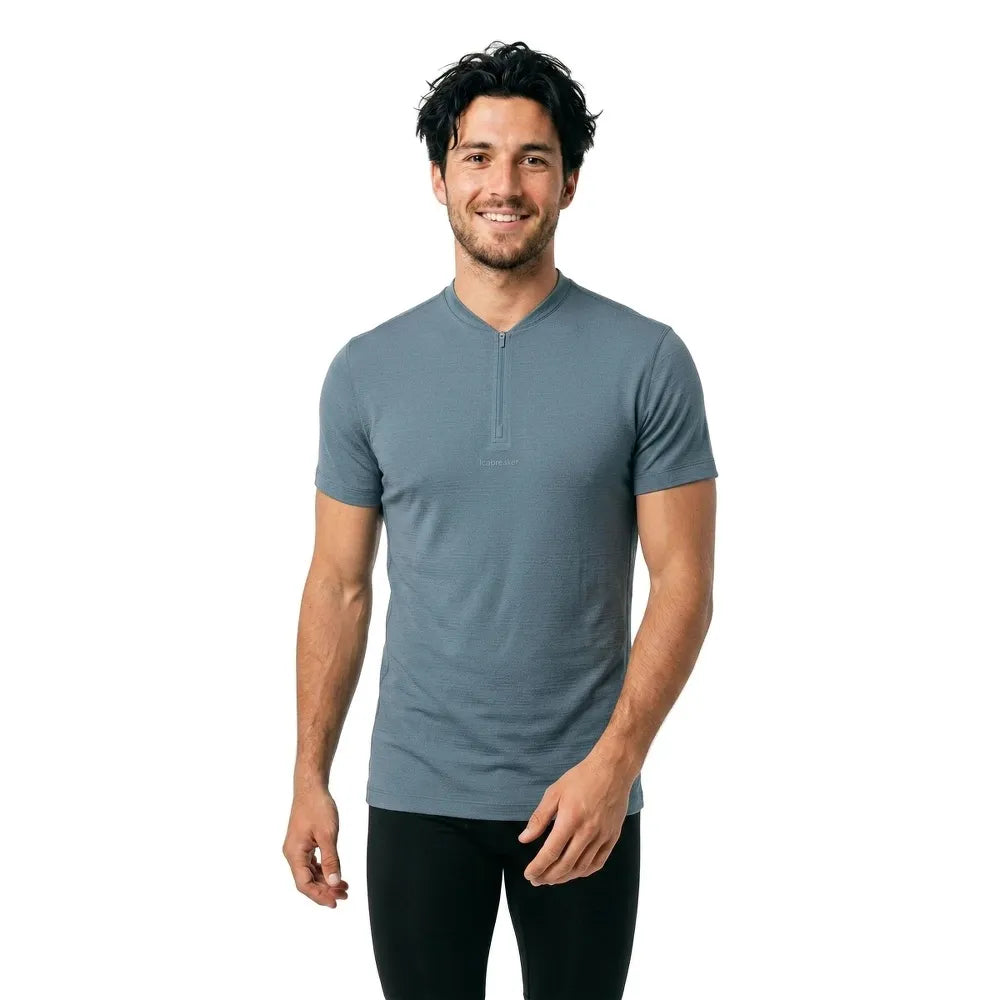Icebreaker Merino Blend 125 Cool-Lite™ Speed half zip short sleeve T-shirt