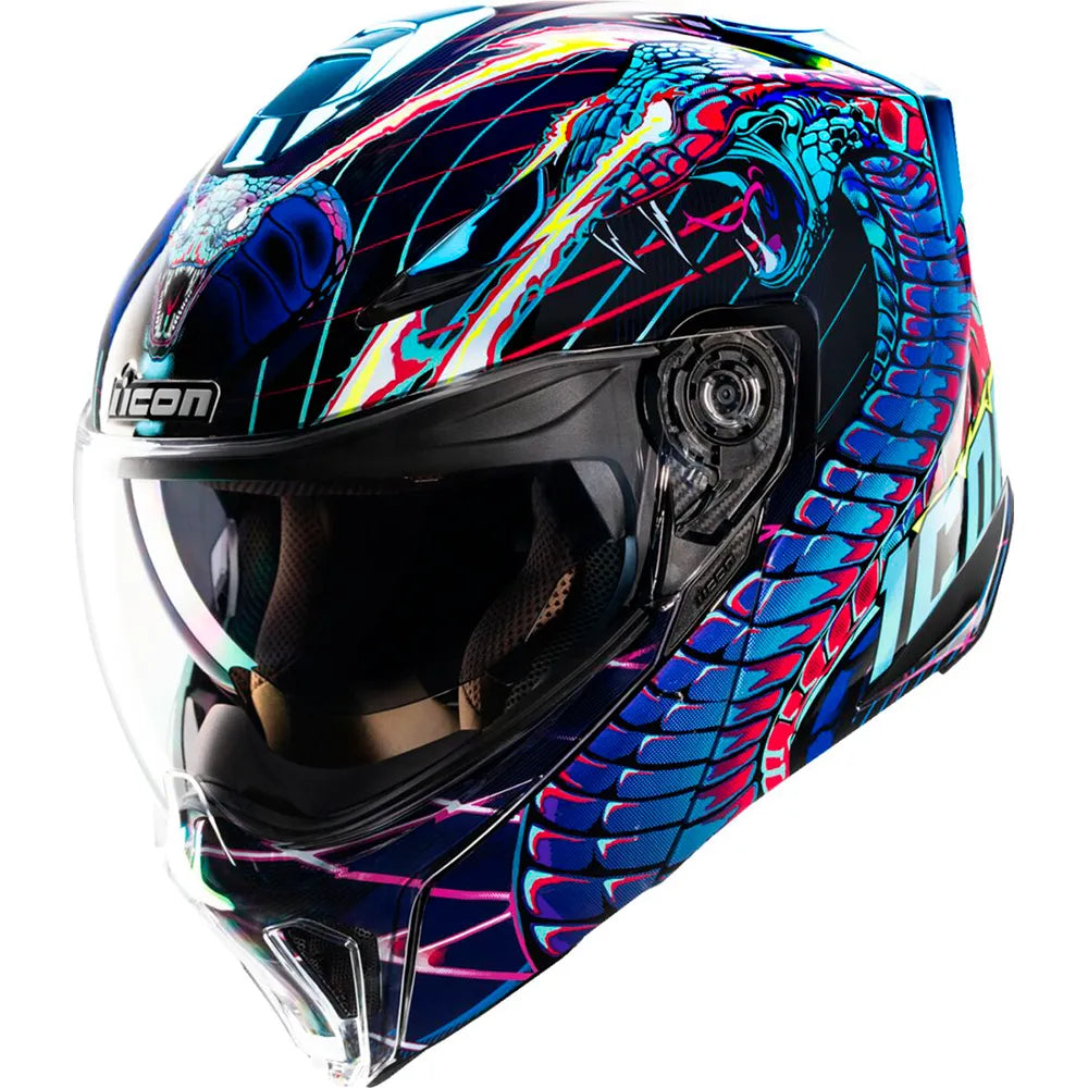 Icon Threshold™ Synthwave Lazer Cobra™ modular helmet