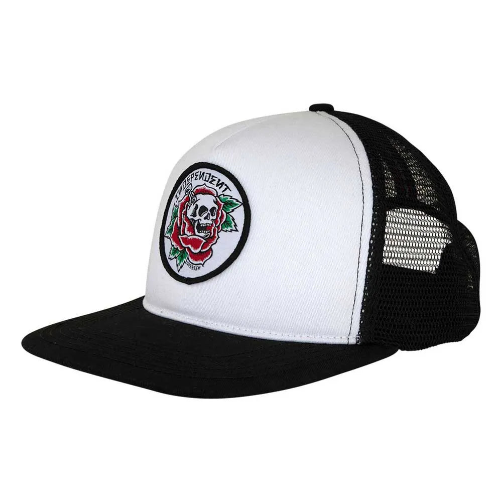 Independent Dressen skull rose snapback structured cap