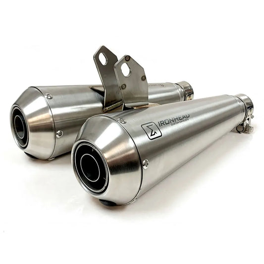 Ixil Ironhead Triumph Street Cup/Street Twin 16-20 Stainless Steel Homologated Cone Muffler