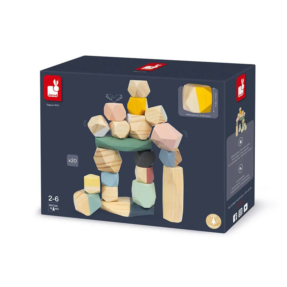 Janod Sweet Cocoon Stacking Stones Construction Game