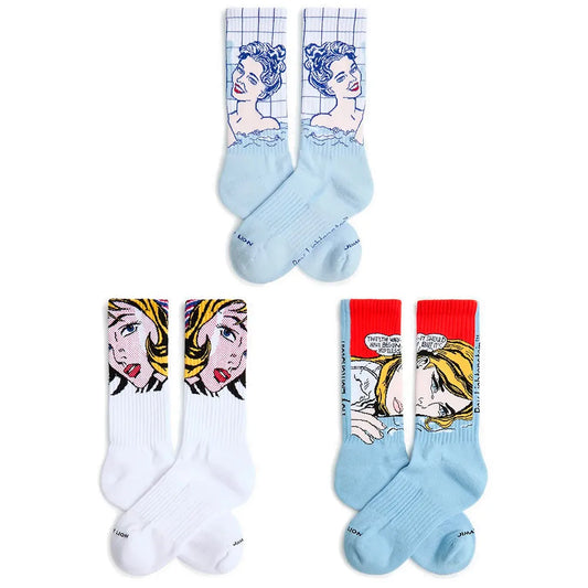 Jimmy lion Athletic Roy Lichtenstein long socks 3 pairs