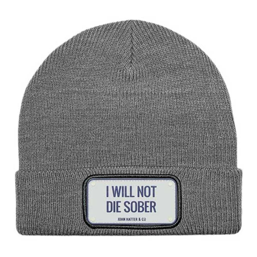 John hatter & co Rubber not die sober beanie