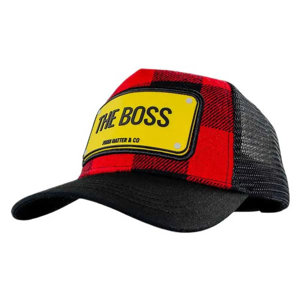 John hatter & co Rubber the boss chequered cap