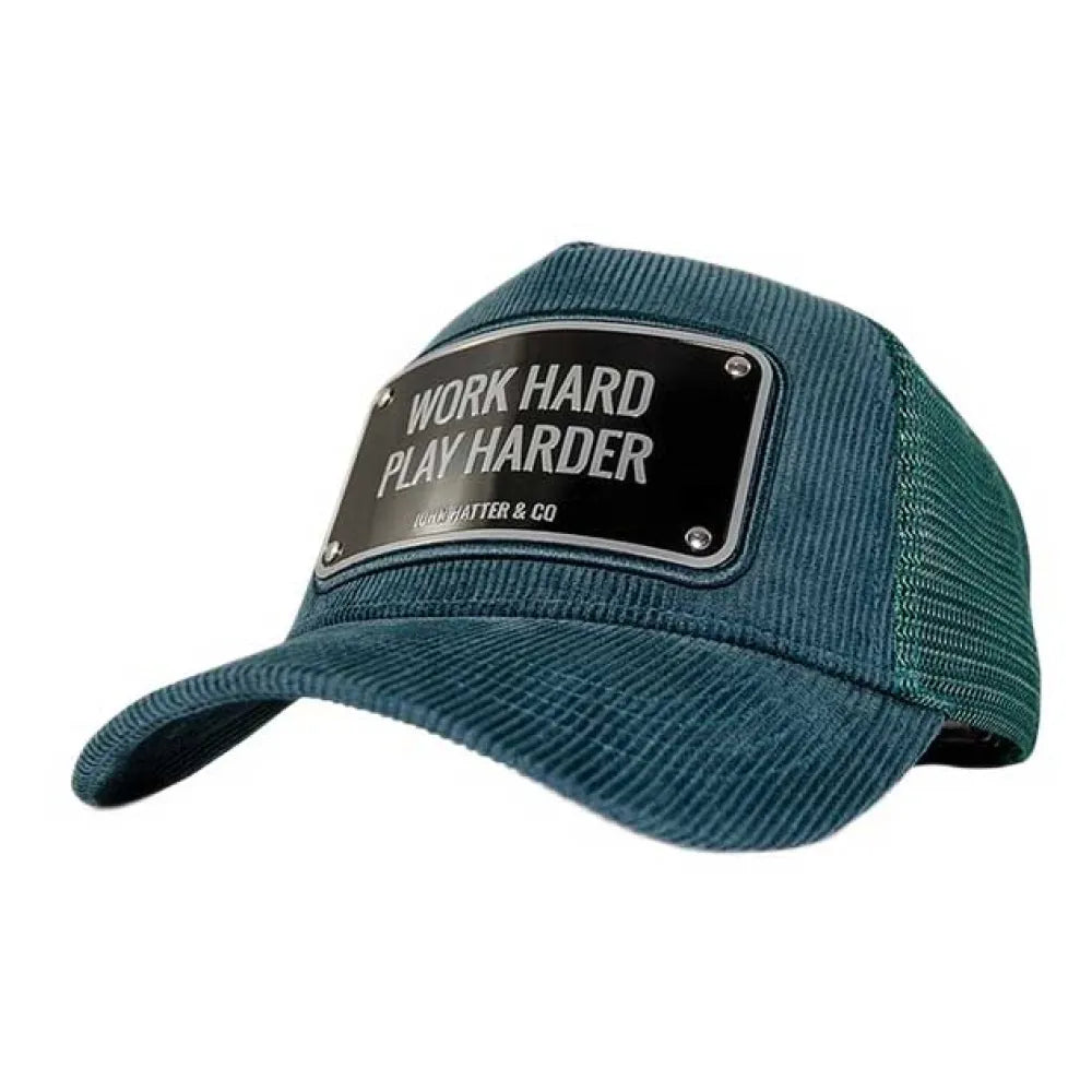 John hatter & co Work hard corduroy cap