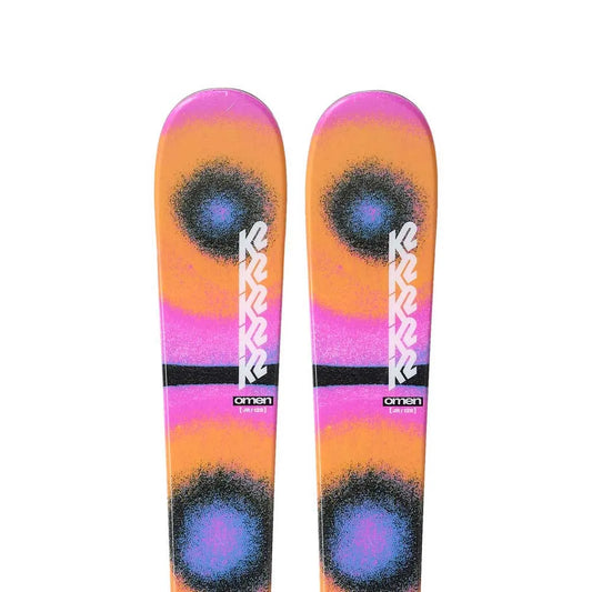 K2 Omen jr+Fdt 4.5 junior alpine skis pack