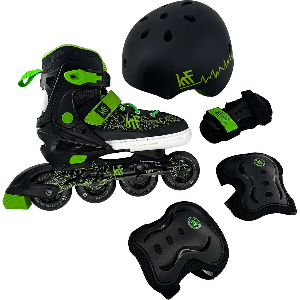 krF D soft sft-03+protections+helmet junior inline skates