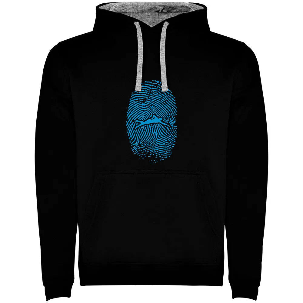 Kruskis Swimmer Fingerprint Two-Colour hoodie