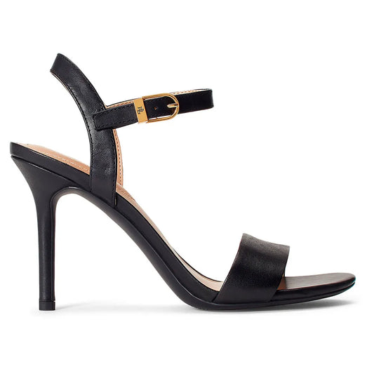 Lauren Gwen Burnished Leather heel sandals