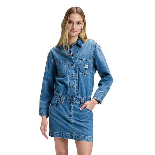 Lee Chore Regular Fit long sleeve short dress