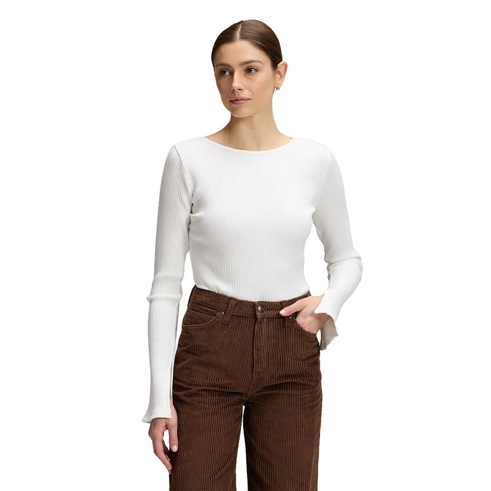 Lee Slit Sleeve Rib long sleeve T-shirt
