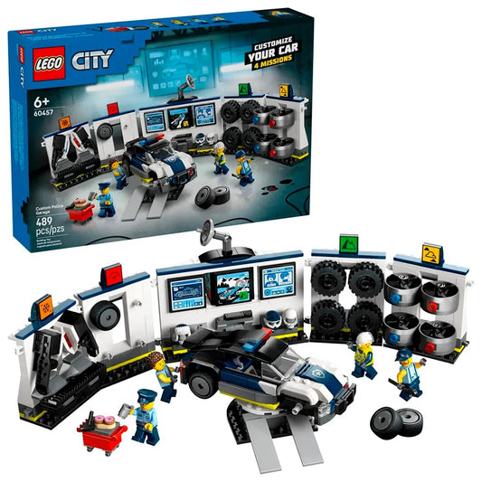 Lego City 60457 Custom Police Car Garage Construction Game