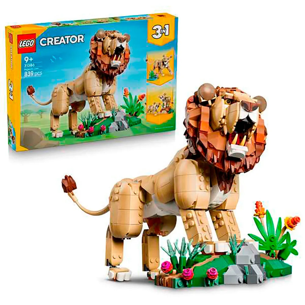 Lego Wildlife: Majestic Lion Construction Game