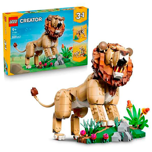 Lego Wildlife: Majestic Lion Construction Game