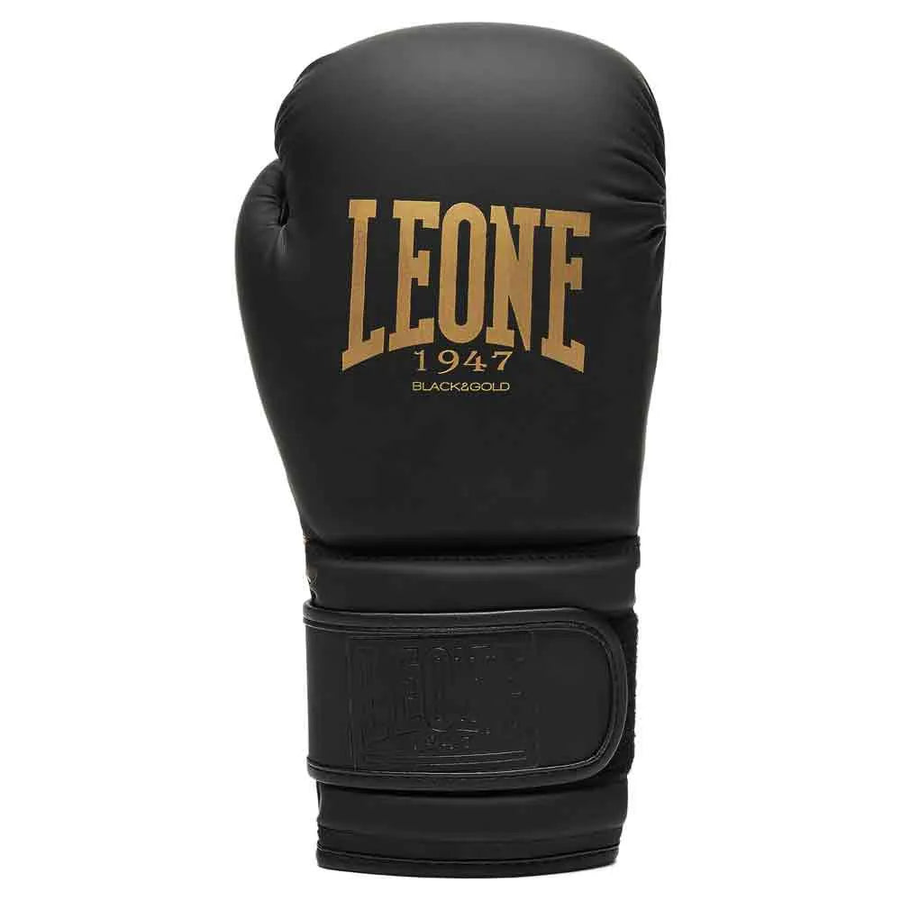 Leone1947 Black&Gold Leather artificial boxing gloves