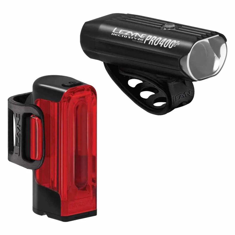Lezyne Hecto Drive Pro 400+ / Strip Drive+ STVZO light set
