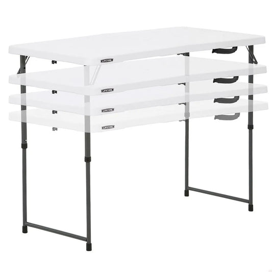 Lifetime Ultra-Resistant Folding 122x61x UV100 56-91.5 cm table