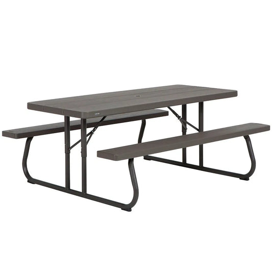 Lifetime Ultra-Resistant Folding With Benches UV100 183x76x74 cm table
