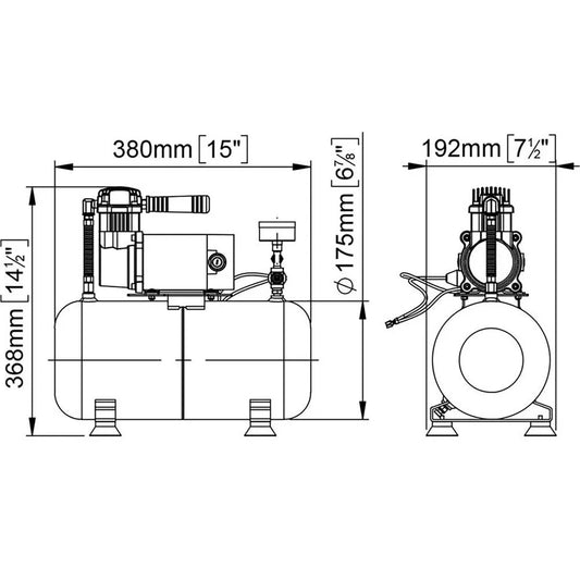 Marco 47l/min Electrocompressor 24V 240W