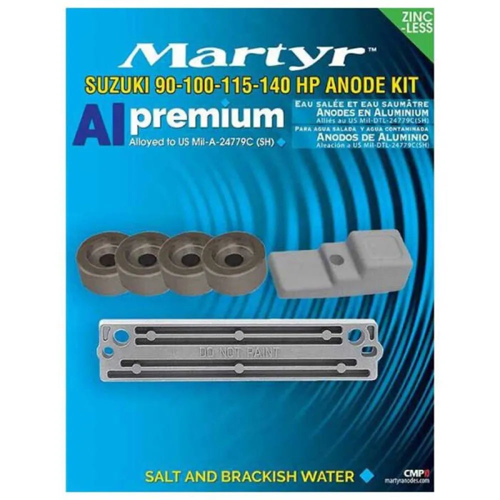Martyr anodes aluminium Suzuki 90-100-115-140CV Anode Set