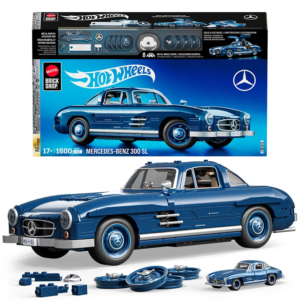 Mattel Hot Wheels Premium Mercedes 300Sl Car Construction Game