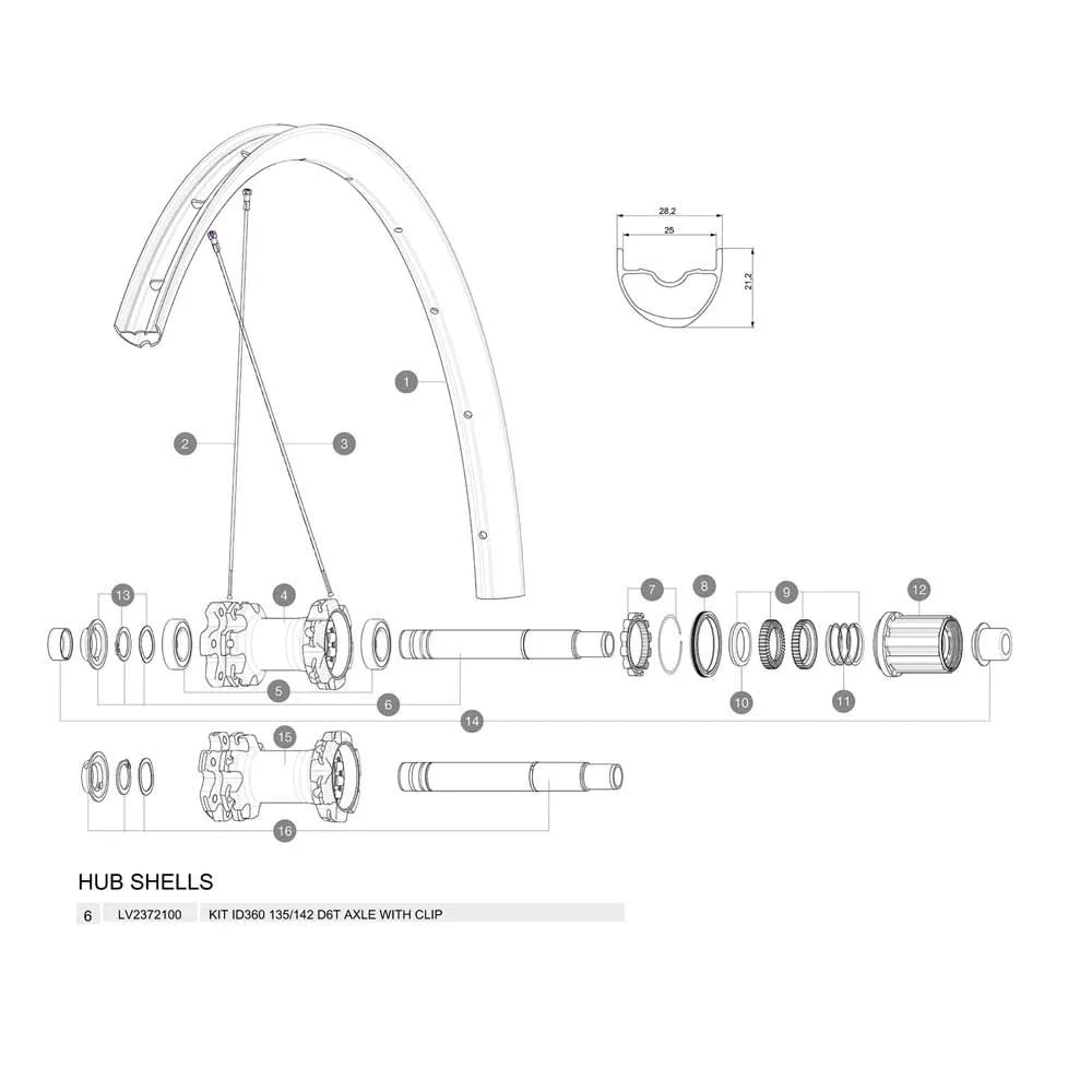 Mavic ITS4 Wheel Spare hub axle
