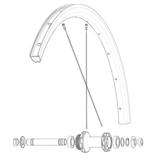 Mavic Ksyrium 30 Disc spokes 12 units