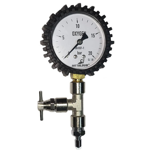 Metalsub Medium Pressure Adjustment With Purge 0-25 Bar pressure gauge