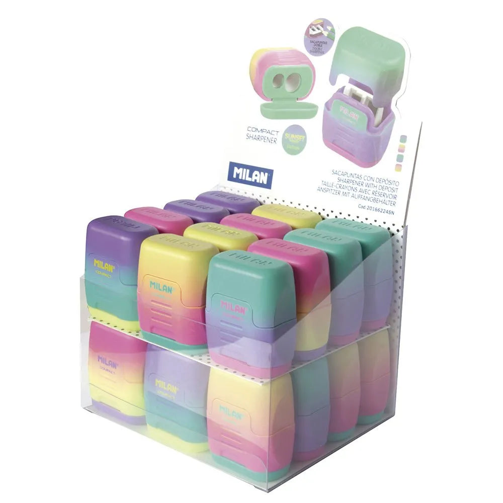 MILAN Display Box 24 Compact Sunset Sharpener