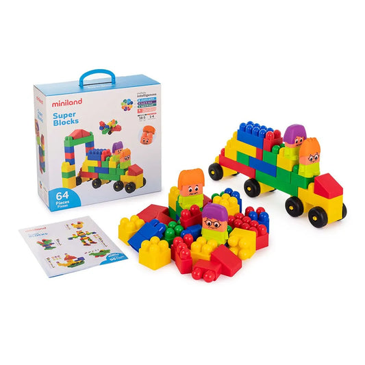 Miniland Super Blocks Construction Game 64 units