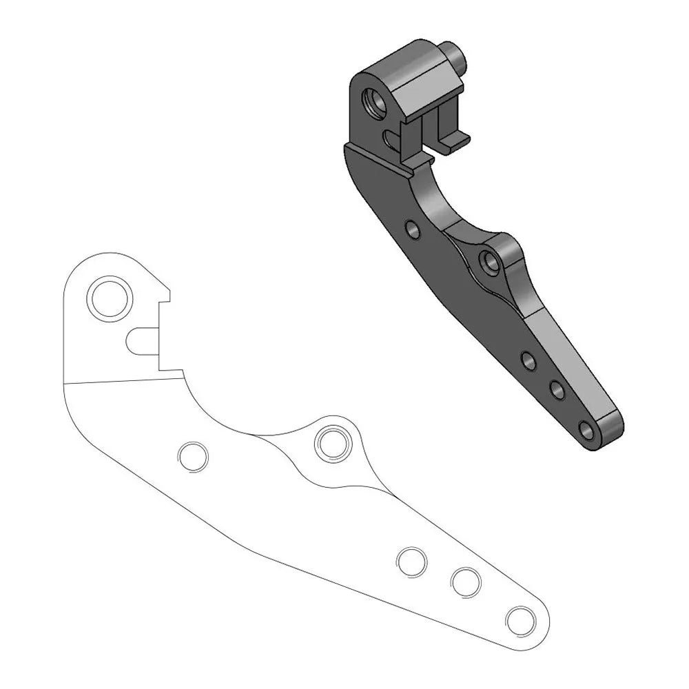Moto-master 298 mm GasGas/Husaberg/Husqvarna/KTM 211057 brake caliper relocating bracket